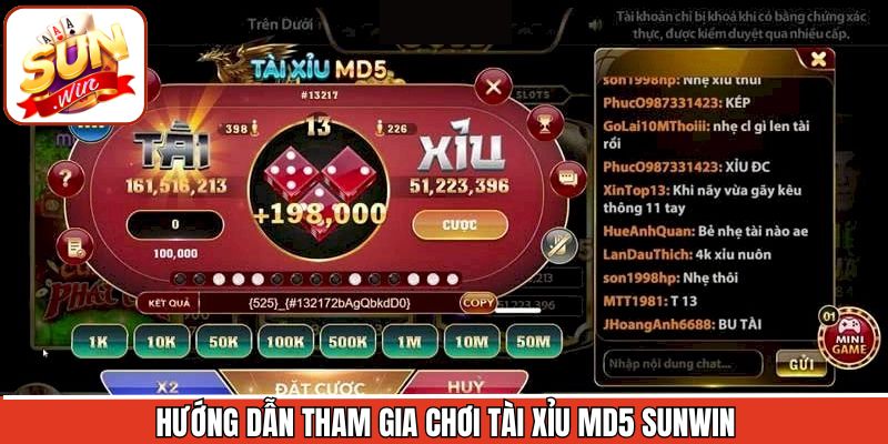 Hướng dẫn quy trình tham gia chơi game tài xỉu MD5 dễ dàng