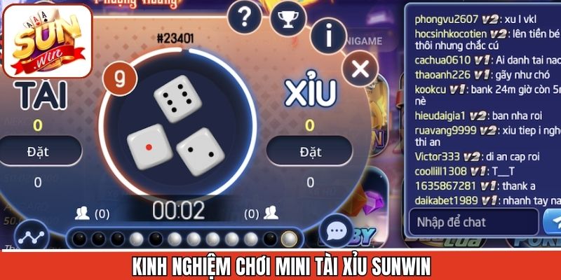 Bí kíp tham gia mini tài xỉu Sunwin bất bại